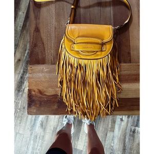 Michael Kors - Yellow Leather Fringe Bag - Crossbody